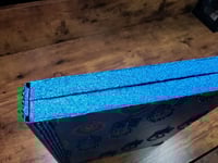 Image 6 of Gorgeous Blue Large Hand Painted & Rhinestoned Handmade Magnetic Makeup Shrine Makeup Not Included