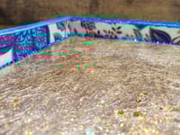 Image 11 of Gorgeous Blue Large Hand Painted & Rhinestoned Handmade Magnetic Makeup Shrine Makeup Not Included