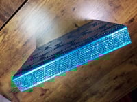 Image 12 of Gorgeous Blue Large Hand Painted & Rhinestoned Handmade Magnetic Makeup Shrine Makeup Not Included