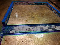 Image 16 of Gorgeous Blue Large Hand Painted & Rhinestoned Handmade Magnetic Makeup Shrine Makeup Not Included