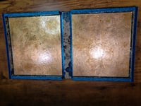 Image 19 of Gorgeous Blue Large Hand Painted & Rhinestoned Handmade Magnetic Makeup Shrine Makeup Not Included