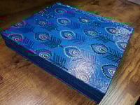 Image 20 of Gorgeous Blue Large Hand Painted & Rhinestoned Handmade Magnetic Makeup Shrine Makeup Not Included