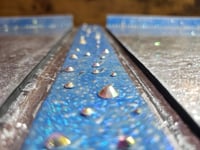 Image 2 of Spring Flowers Large Hand Painted & Rhinestone Decorated Handmade Magnetic Makeup Shrine (Makeup Not