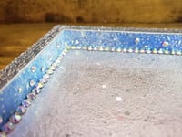 Image 7 of Spring Flowers Large Hand Painted & Rhinestone Decorated Handmade Magnetic Makeup Shrine (Makeup Not