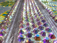 Image 16 of Spring Flowers Large Hand Painted & Rhinestone Decorated Handmade Magnetic Makeup Shrine (Makeup Not