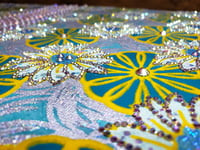 Image 17 of Spring Flowers Large Hand Painted & Rhinestone Decorated Handmade Magnetic Makeup Shrine (Makeup Not