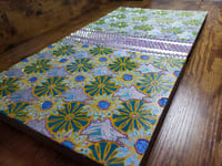 Image 5 of Spring Flowers Large Hand Painted & Rhinestone Decorated Handmade Magnetic Makeup Shrine (Makeup Not