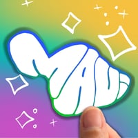 Maui in Shape of Maui White Sticker