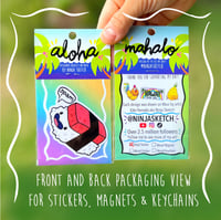 Image 2 of Palm Tree Throwing up Rainbow Sticker