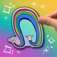 Image 1 of Rainbow Shaka Sticker