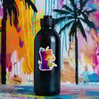 Image 2 of Tiki Girl with Red Hair Sticker