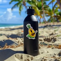Image 2 of Pineapple playing Ukulele Sticker