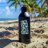 Image 2 of Hawaii with Palm Trees Sticker