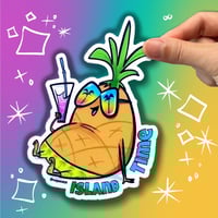 Image 1 of Island Time Pineapple Sticker