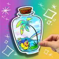 Image 1 of Chicken in a Bottle Sticker