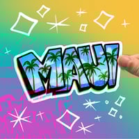 Image 1 of Maui Palm Trees Sticker