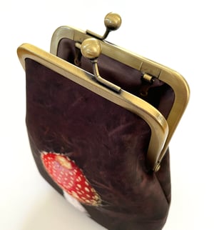 Image of Fly agaric, crossbody velvet bag with chain handle