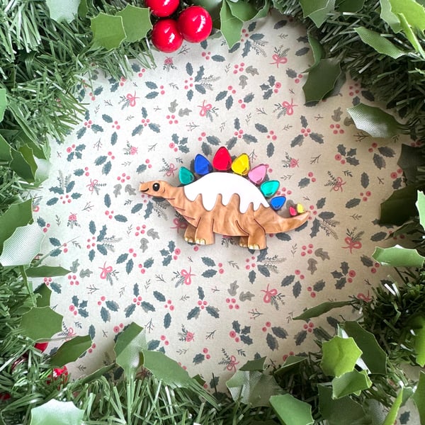 Image of DinoLight Brooch - Pudding