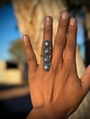 Silver Conchos  row ring 