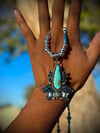 Large kingman turquoise necklace 