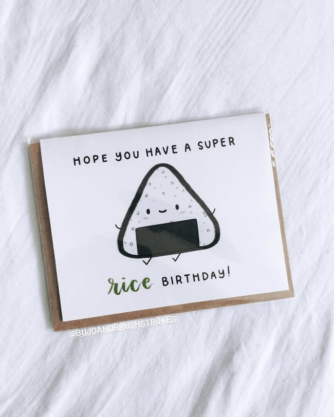 Onigiri Rice - Birthday Card