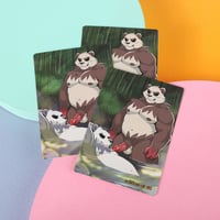 Image 3 of "Pandas at the Hotspring" Art Card Series 1 Limited Edition of 20