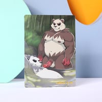 Image 2 of "Pandas at the Hotspring" Art Card Series 1 Limited Edition of 20