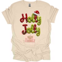  "Holly Jolly" 3D Knit Tee