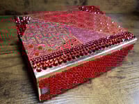 Image 1 of Red Hand Painted Handmade Magnetic Watercolor Shrine: Empty or Full of Watercolors
