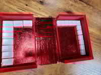 Image 2 of Red Hand Painted Handmade Magnetic Watercolor Shrine: Empty or Full of Watercolors