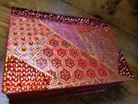 Image 8 of Red Hand Painted Handmade Magnetic Watercolor Shrine: Empty or Full of Watercolors