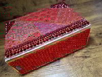 Image 13 of Red Hand Painted Handmade Magnetic Watercolor Shrine: Empty or Full of Watercolors