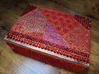 Image 14 of Red Hand Painted Handmade Magnetic Watercolor Shrine: Empty or Full of Watercolors