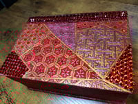 Image 15 of Red Hand Painted Handmade Magnetic Watercolor Shrine: Empty or Full of Watercolors