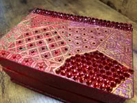 Image 16 of Red Hand Painted Handmade Magnetic Watercolor Shrine: Empty or Full of Watercolors