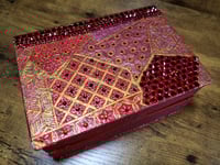 Image 17 of Red Hand Painted Handmade Magnetic Watercolor Shrine: Empty or Full of Watercolors