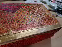 Image 19 of Red Hand Painted Handmade Magnetic Watercolor Shrine: Empty or Full of Watercolors