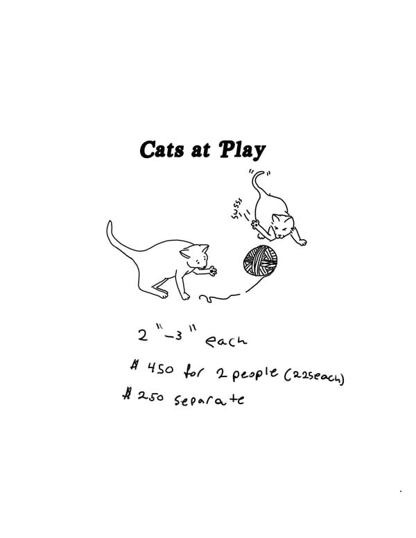 Image of 2 cats playing 