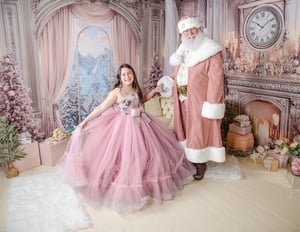 Image of 12/19/25: Christmas - SANTA IN LIGHT MAUVE PINK SUIT