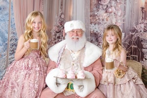 Image of 12/19/25: Christmas - SANTA IN LIGHT MAUVE PINK SUIT