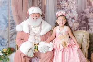 Image of 12/19/25: Christmas - SANTA IN LIGHT MAUVE PINK SUIT