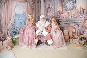 Image of 12/19/25: Christmas - SANTA IN LIGHT MAUVE PINK SUIT