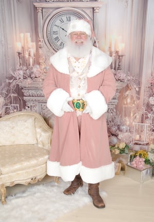 Image of 12/19/25: Christmas - SANTA IN LIGHT MAUVE PINK SUIT