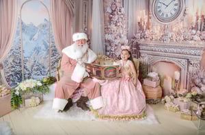 Image of 12/19/25:  Christmas - SANTA IN LIGHT MAUVE PINK SUIT