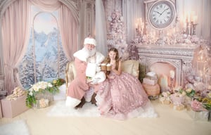 Image of 12/19/25: Christmas - SANTA IN LIGHT MAUVE PINK SUIT