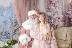 Image of 12/19/25: Christmas - SANTA IN LIGHT MAUVE PINK SUIT