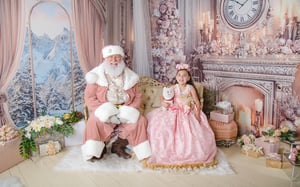 Image of 12/19/25:  Christmas - SANTA IN LIGHT MAUVE PINK SUIT