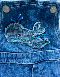 Image 4 of Please Mum Whale Denim Overalls