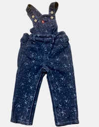 Image 1 of Levi’s Star Print Denim Ruffle Bum Overalls