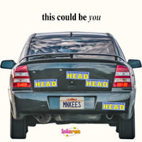Image 3 of Blue Head 1968 Bumper Sticker